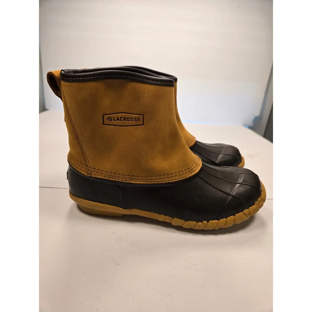 Lacrosse Trekker II 7 Brown Duck Boots Mens‎ 12 Rubber Leather Waterproof 273120